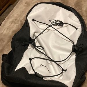 North face jester backpack used one time black and white